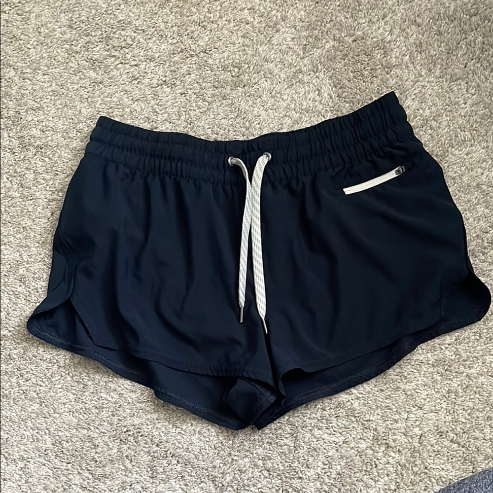 Vuori Black Athletic Shorts with Elastic Waistband
